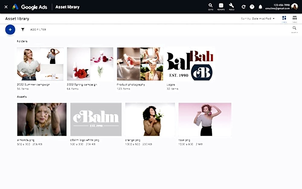Google Ad Creation - asset library